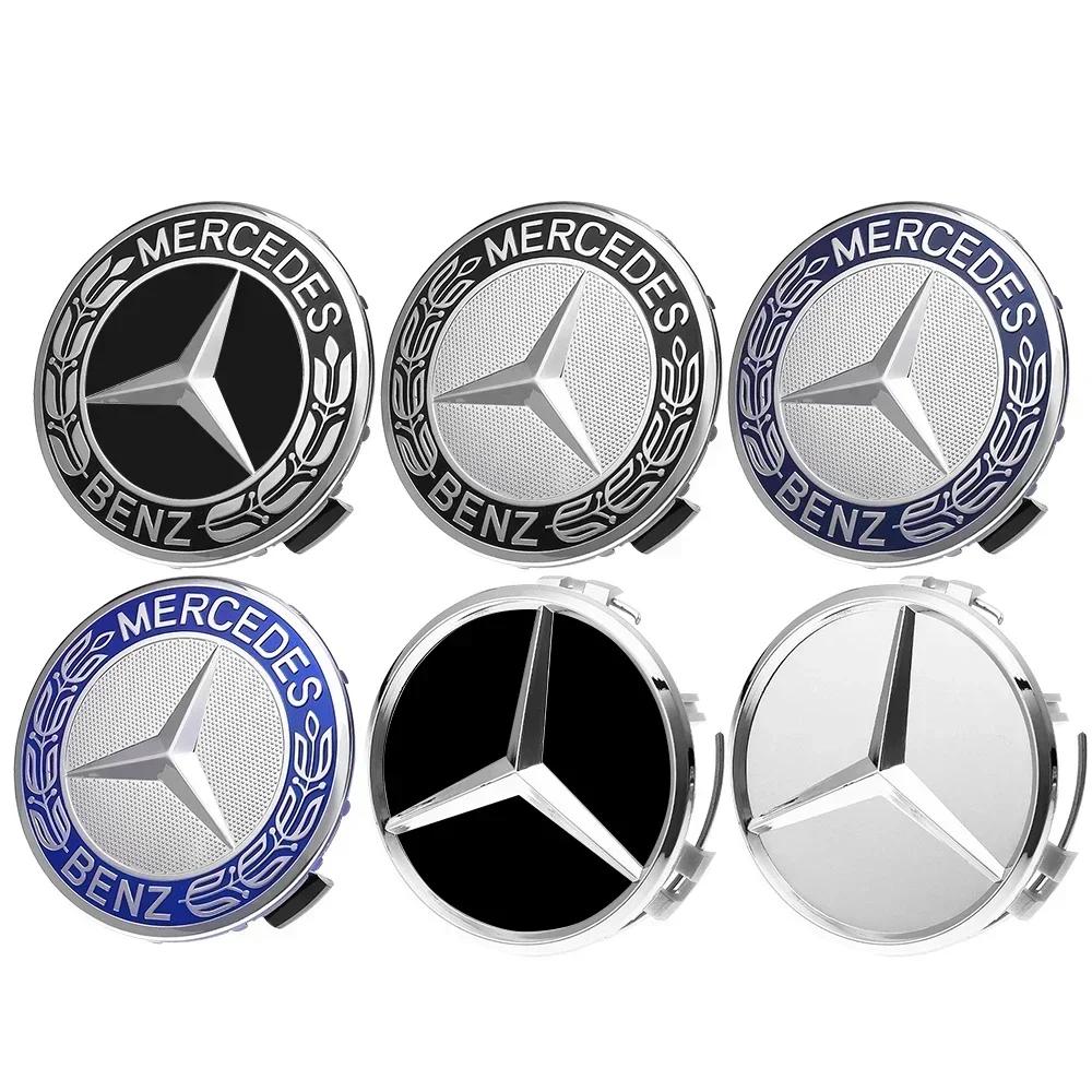 Autoaufkleber 2025 Heiß Für Mercedes Benz 75MM Auto Styling Radnabendeckel Radkappen Ersatz Für Mercedes Benz W211 W203 W20