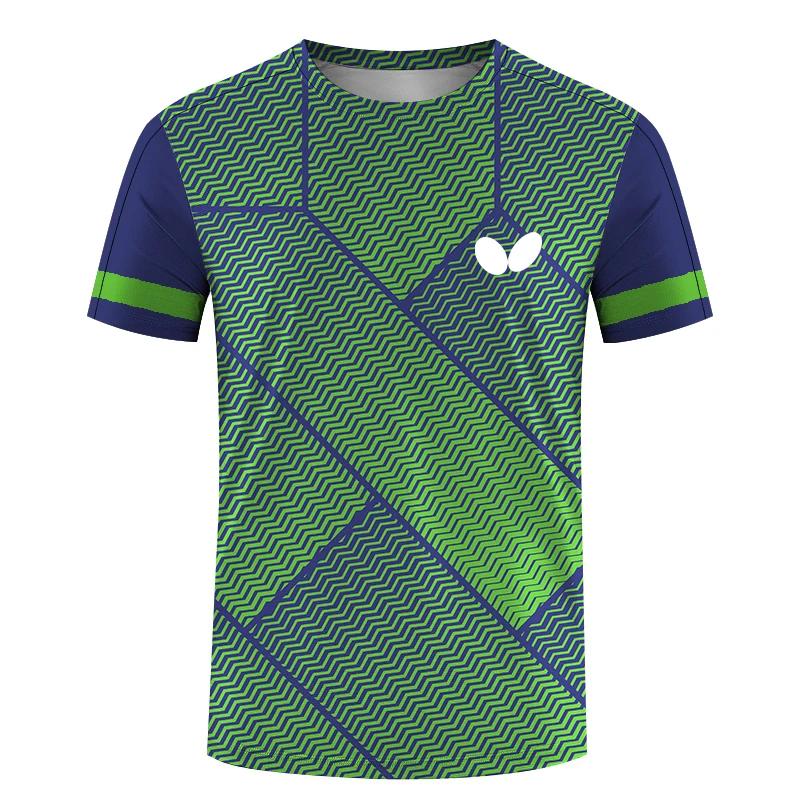 Summer New Men's Round Neck Short Sleeve 3D T-Shirt Quick Dry Ball Dress Print Loose Breathable Comfortable Top