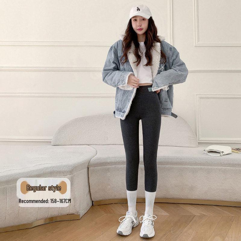 2025 New Winter Gray Plus Velvet Cotton Pants for Tall Women – Soft, Skin-Friendly, and Warm Base Layer