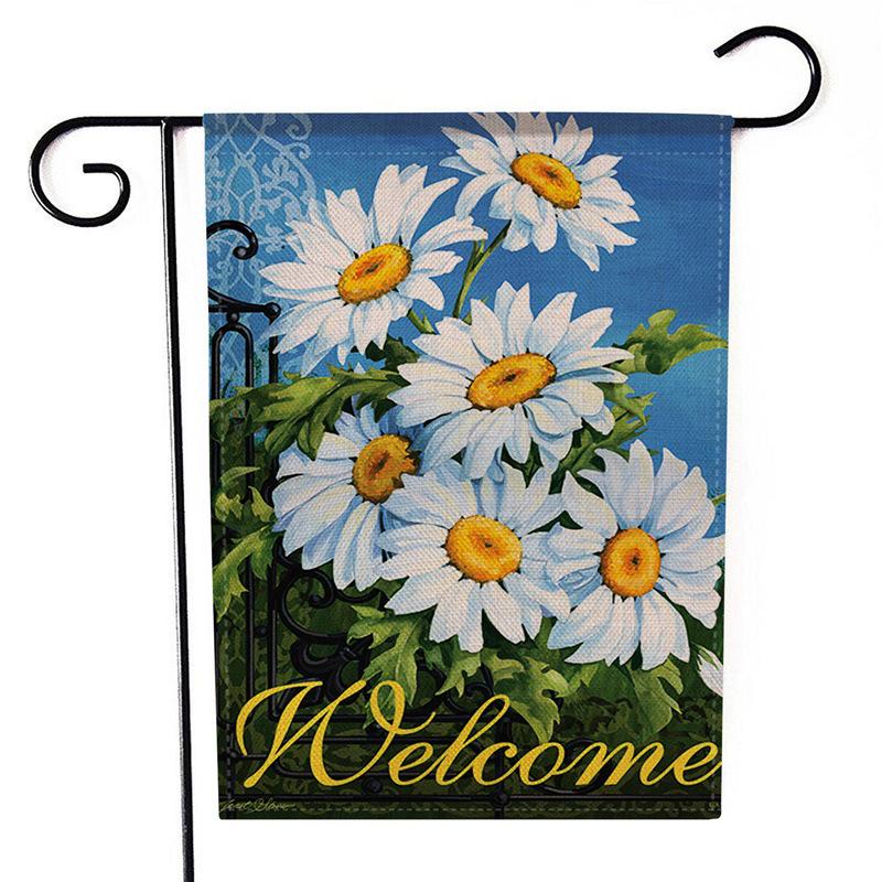 Charmante Bienen-Blumen-Gartenfahne: Stilvolle Outdoor-Dekoration Anhänger