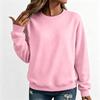 Damen Übergröße Pullover Sweatshirt Lockerer Schnitt Rundhalsausschnitt Farbe Lässiges Oberteil für den Alltag