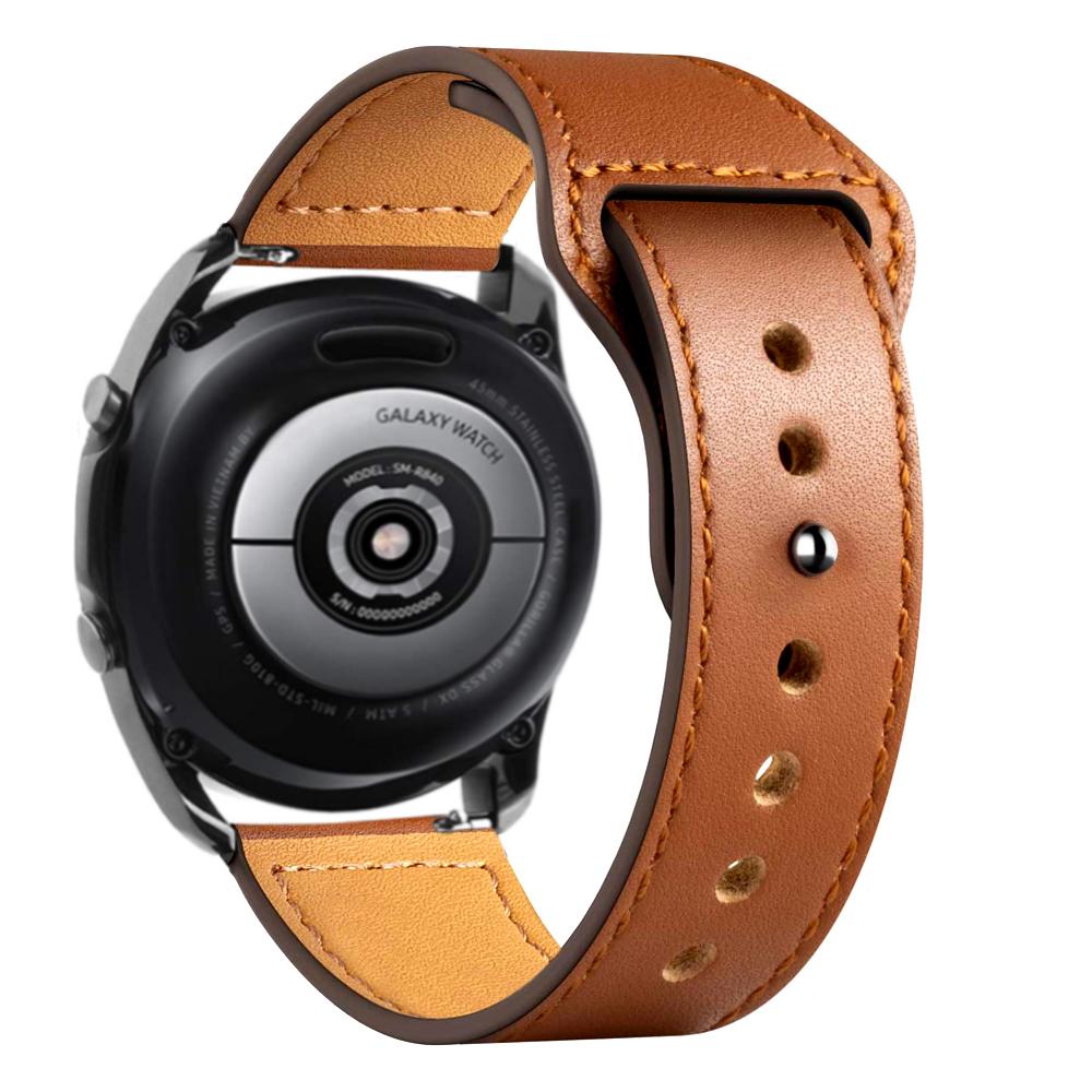 

20mm 22mm watch Straps For Samsung Galaxy watch 7 FE 6 5 pro/4 Classic Leather bracelet amazfit bip/Huawei GT/2/3 Pro 4 5 6 band 20mm watch band коричневый