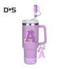 7Pcs Cup Accessories Set for 30/40oz Tumbler Silicone Straw Lid Spill-Proof Stoppers Handle Charm Initials Sticker Durable Personalized Mug