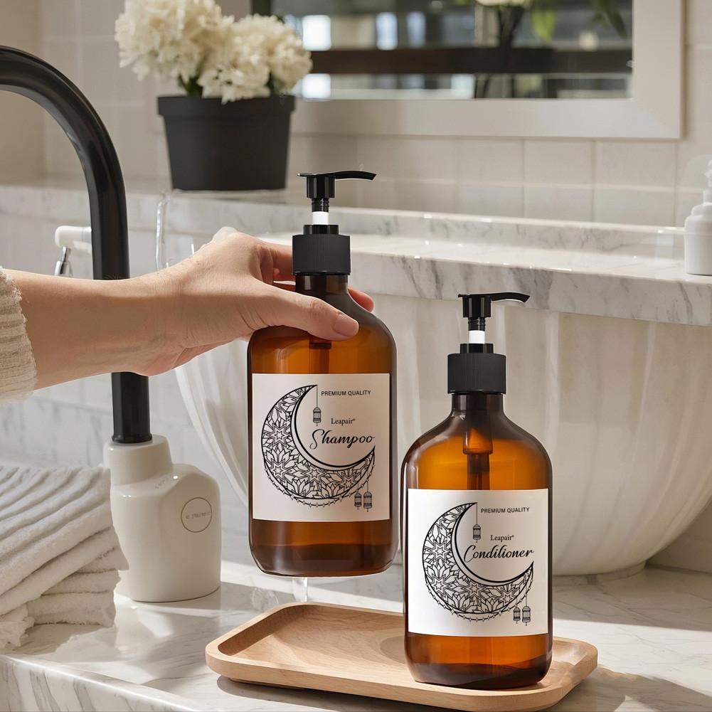 Lotion Dispenser Hands Soap&Dish Storage Container Hand Pump Bottle For Bathroom/Kitchen Muslim Ramadan Decor