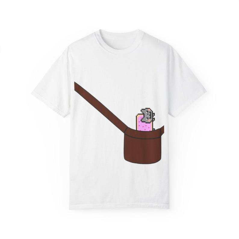 Nyan Cat Meme In Pouch Print Short Sleeves Cotton Tshirt Inspired Graphic Tee Streetwear Aesthetic Nostalgic Unisex Unisex Tshirt