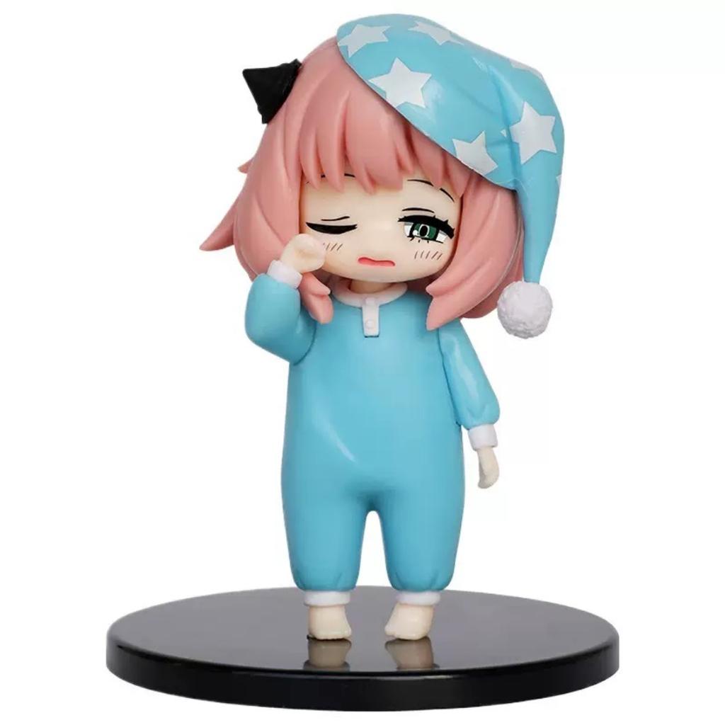 SPYxFAMILY Anime Figure Anya Forger With Sleepcoat Kawaii Model PVC Action Figure Ornaments Statue Dolls Toys Christmas Gifts