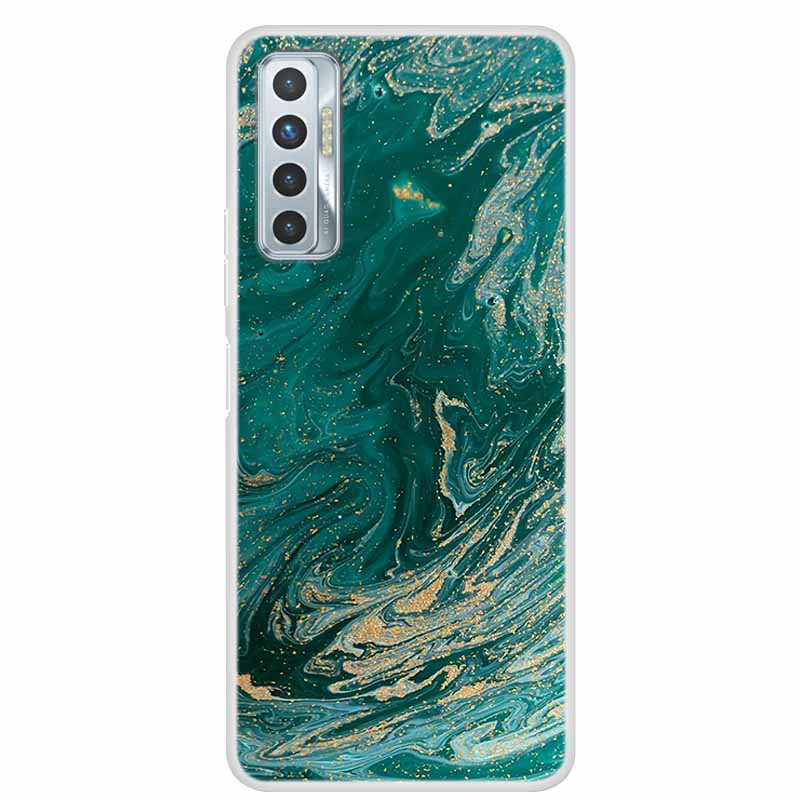 For Tecno Camon 17P Case Luxury Silicone TPU Soft Cover Phone Case For Tecno Camon 17 CG7 CG6 Coque Shockproof Marble Funda Capa