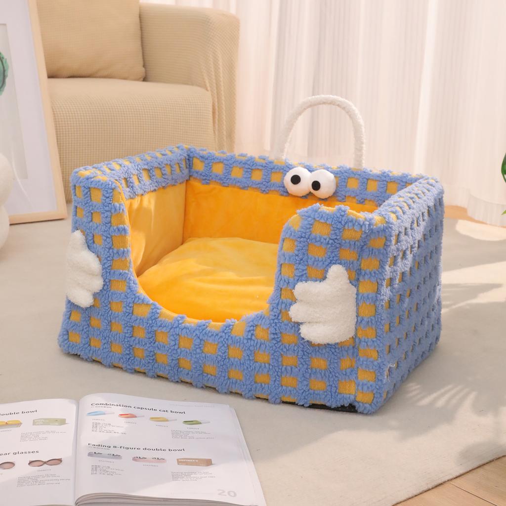 Kennel Removable and Washable Four-season Pet Nest Autumn and Winter New Tiwege Sponge Nest Cat Nest
