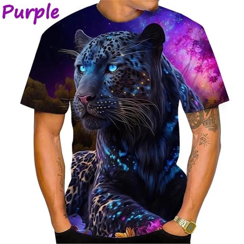 New Hot Sale Panther 3D Print T-Shirts Men Women Fashion Casual Short Sleeve T Shirt Oversized Harajuku Tees Tops Kids Clothing