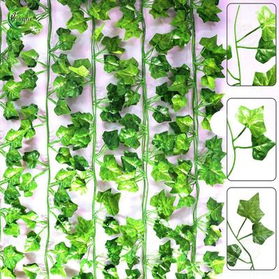 200cm Artificial Plants Creeper Green Leaf Ivy Vine For Home Wedding Decora Wholesale Diy Hanging Garland Artificial Flowers