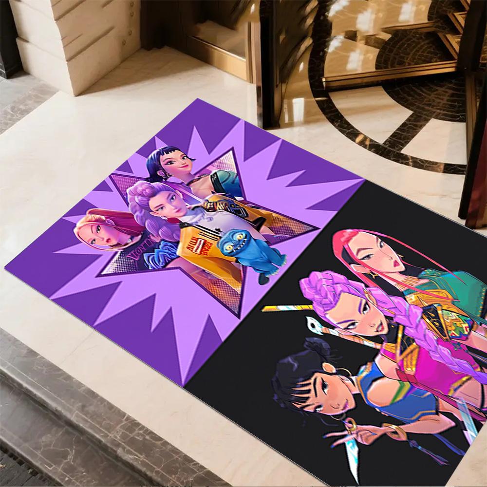 Huntress Power Squad Floor Mat Suitable for Living Rooms Bedrooms Hallway Game Room Anti-slip Rug Decorate Offices Gift for Festivals
