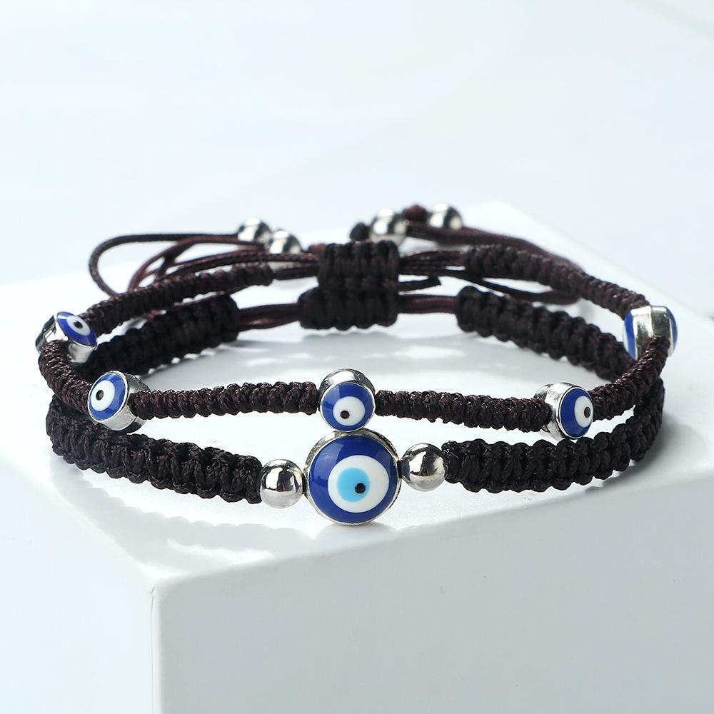 Bohemian Devil's Eye Nylon Rope Adjustable Bracelet Set