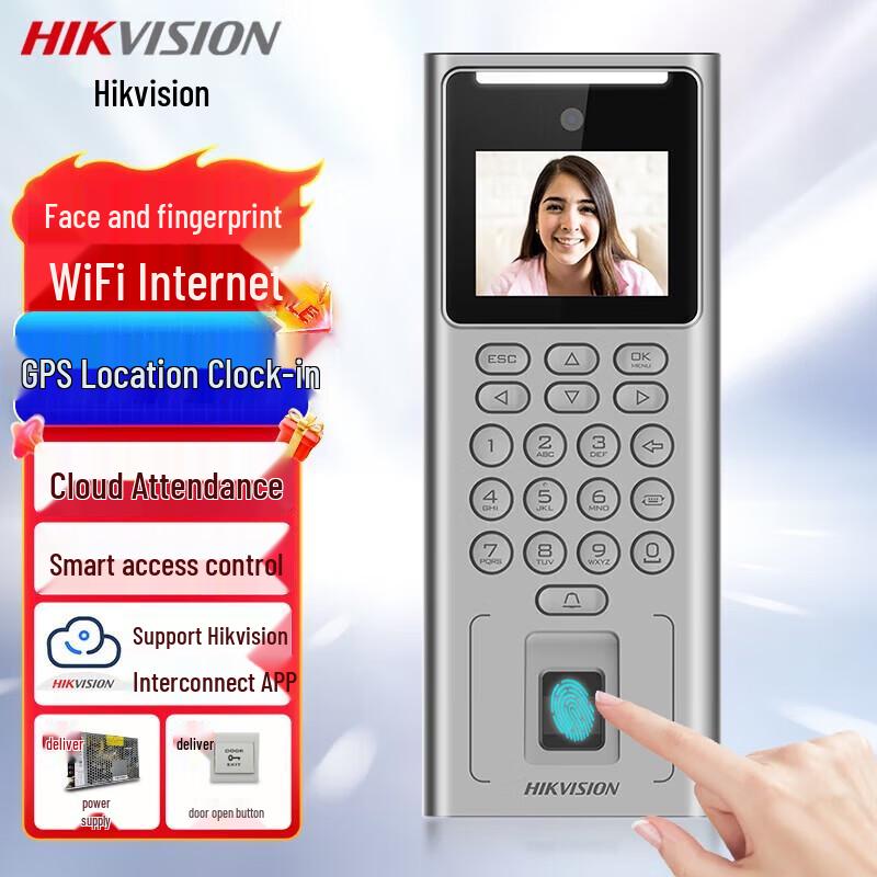 

Hikvision D14 PLUS WiFi Face & Fingerprint Attendance Machine CN plug (adapter included)