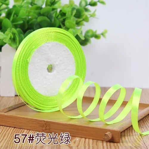 25Yards 6mm Silk Satin Ribbons for Crafts Bow Handmade Gift Wrap Partys Christmas Wedding Decorative Artificial DIY Accessories
