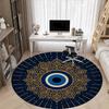 1pc Eagle Eye Mandala Office Round Area Rug, Indoor Mat Suitable For Office, Under Office Chairs Bedroom Living Room Home Decor, Room Deco