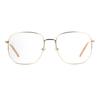 Gucci Women's GG0396S-001 Oversized Square Gold Metal Sunglasses with Clear Demo Lenses