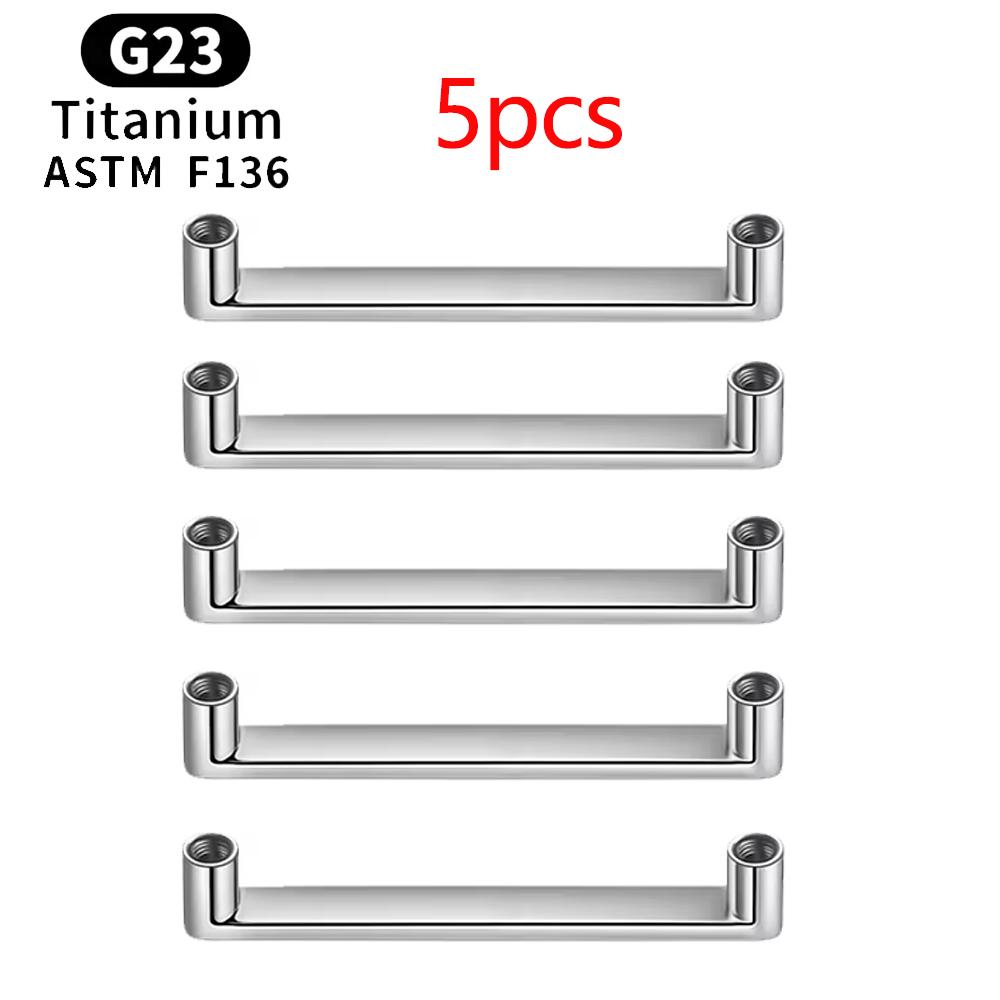 5PCS ASTM F136 Titanium Threaded Dermal Anchor Micro Dermal Base Bar Surface Piercing Internal Threaded Body Jewelry Accessory 1.6X8mm
