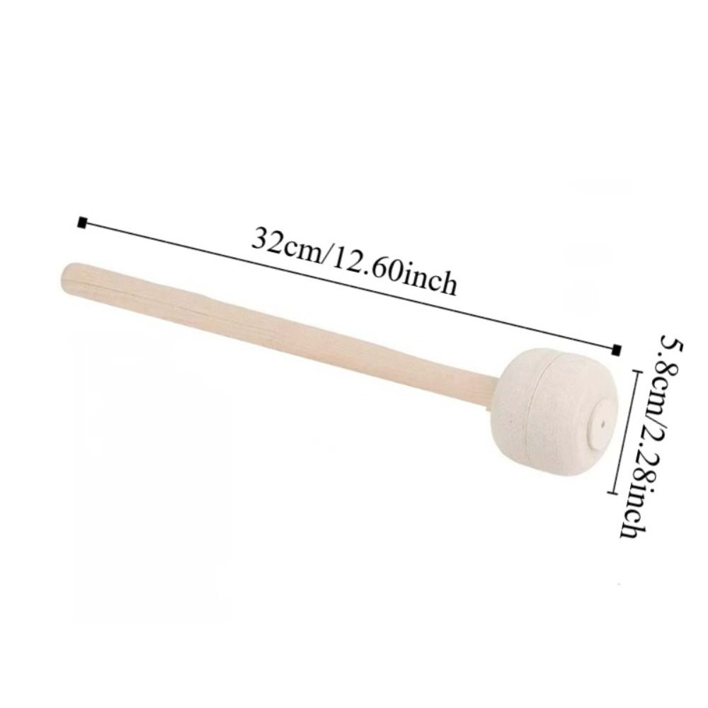 1pc Wood Handle Drum Wooden Mallet Wool Felt Head Wooden Drum Hammer Drum Sticks Percussion Part