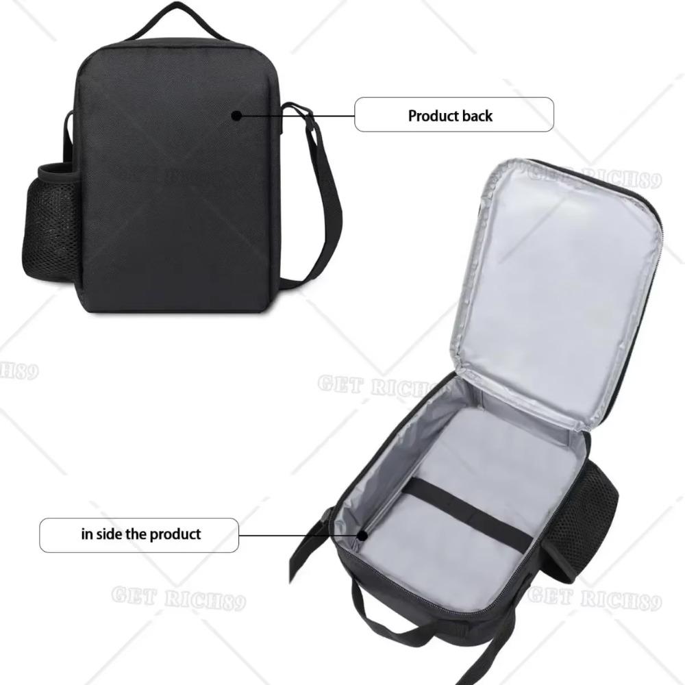 Folkloric Themed Bohemian Ornaments Animal Insulated Lunch Bag for Women/Men Reusable Lunch Box for Office Work Picnic School