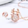 Christmas Diamonds Moissanite Romantic Deer Antler 1ct Pendant S925 Sterling Silver Rhodium Plated Choker for Necklace