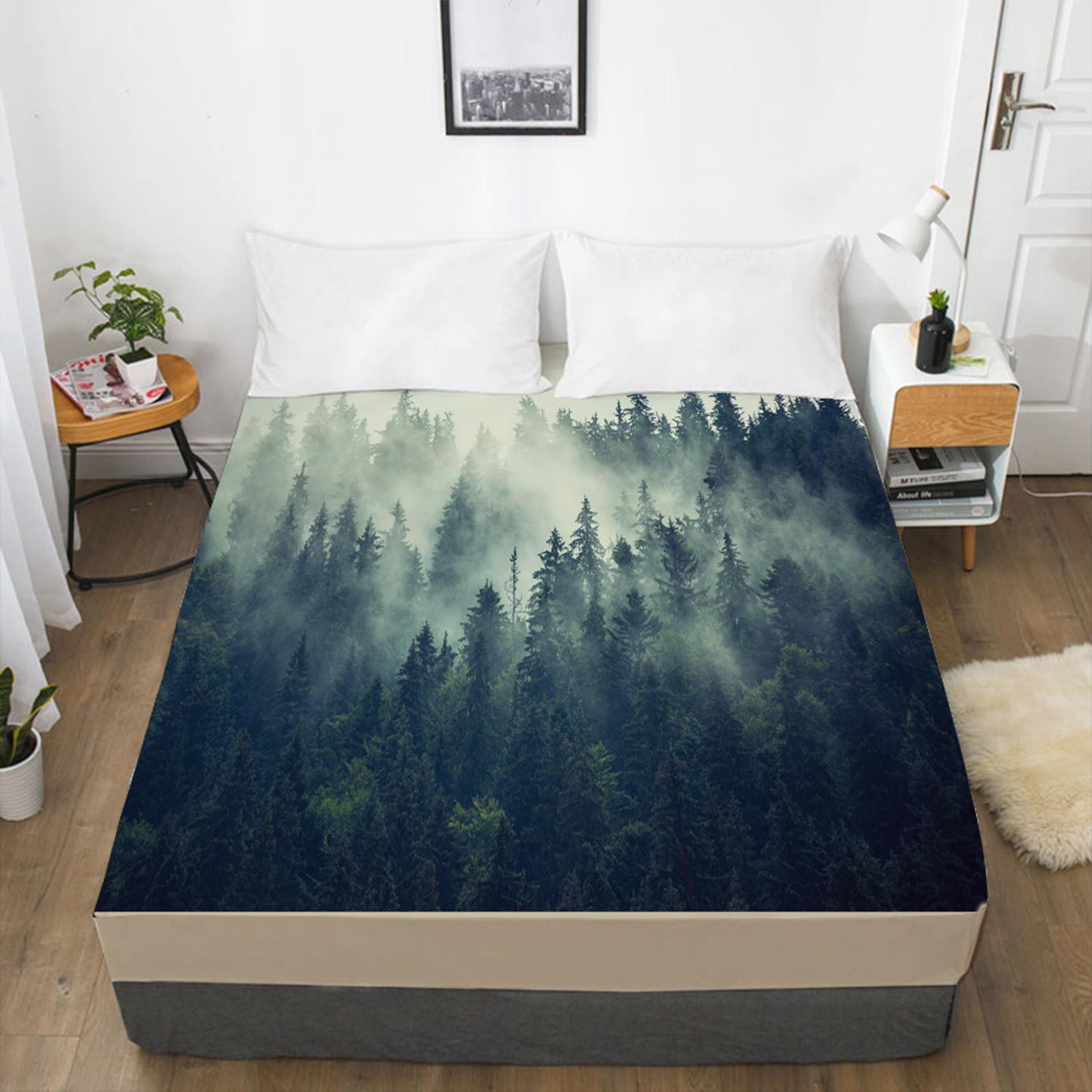 Домашняя уличная простыня с лесным 3D-принтом — фото 9