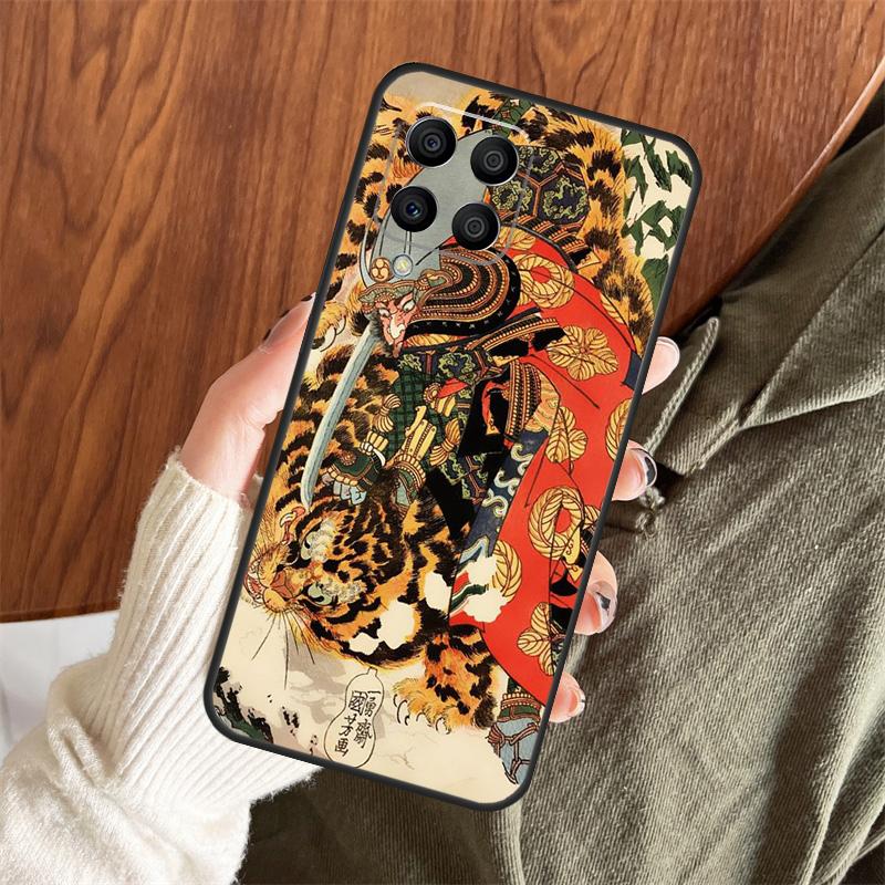 Japanese ukiyo-e Art Panther Tiger Case For Samsung Galaxy M13 M33 M53 M15 M35 M55 M06 M16 M36 M56 M31 M12 M32 M52 M14 M34 M54