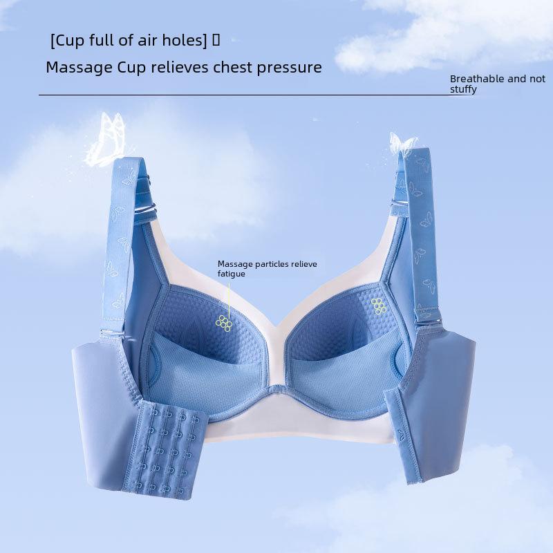Seamless Full Cup Adjustable Bras Women's Gathered Push Up Anti-sagging Bra Lingerie Auxiliary Breast Pad