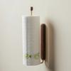 Walnut Wood Storage Holder Kitchen Paper Rack Wall Tissue Holder Paper Roll Rack Napkin Holder Cling Film Rack Storage Organizer