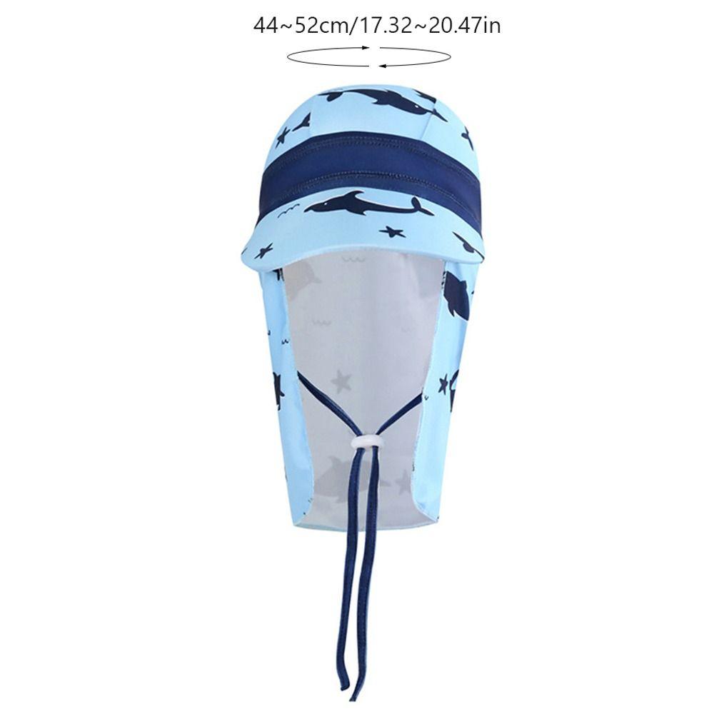 Neck Protection Children's Swimming Cap Anti UV UV Protection Hat Kids Bucket Hats  Summer
