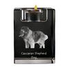 Caucasian Shepherd Dog, Caucasian Ovcharka – Candle Holder with Dog Photo, Crystal Tealight Holder |
