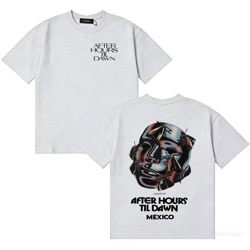 

Rapper The Weeknd After Hours Til Dawn Mexico Tour Tide summer cotton T Shirts Loose ONeck Short Sleeve 4XL