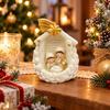Christian Jesus Christ Family Figurine Xmas Scene Decor Nativity Family Sculpture  Church
