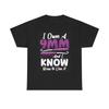 I Own A 9mm Funny Shirt Retro Sewing Gift Jokes Unisex Heavy Cotton Tee