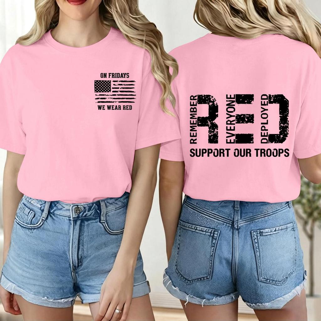 Women Casual Short Sleeve Crew Neck T Shirt Letter Print Loose Fit Lightweight Comfortable Daily Wear Top
