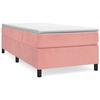 Cadre de lit avec matelas - Maison Exclusive - 90x190 cm - Velours rose - Ressorts ensachés