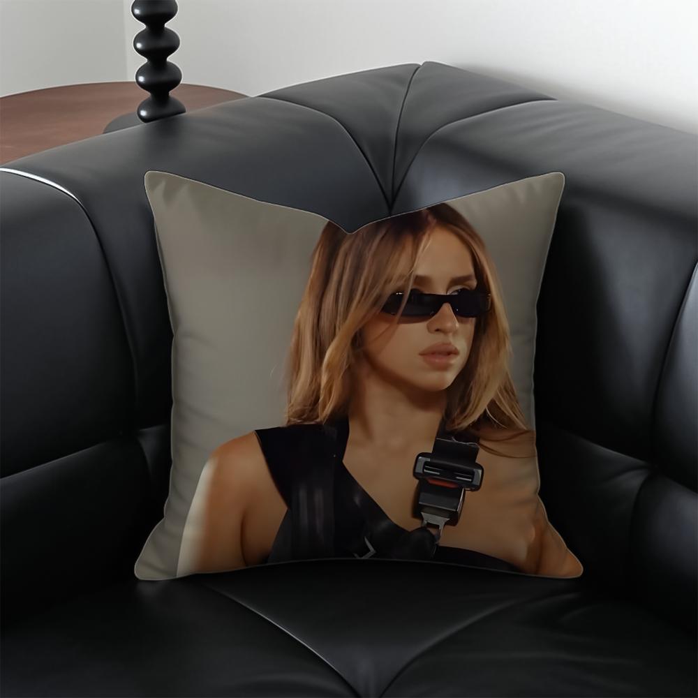 T-Tate McRae Sänger Kissenbezug Milbenabweisender Kissenbezug Verdeckter Reißverschluss Seidig kurzer Plüsch Sofakissenbezug