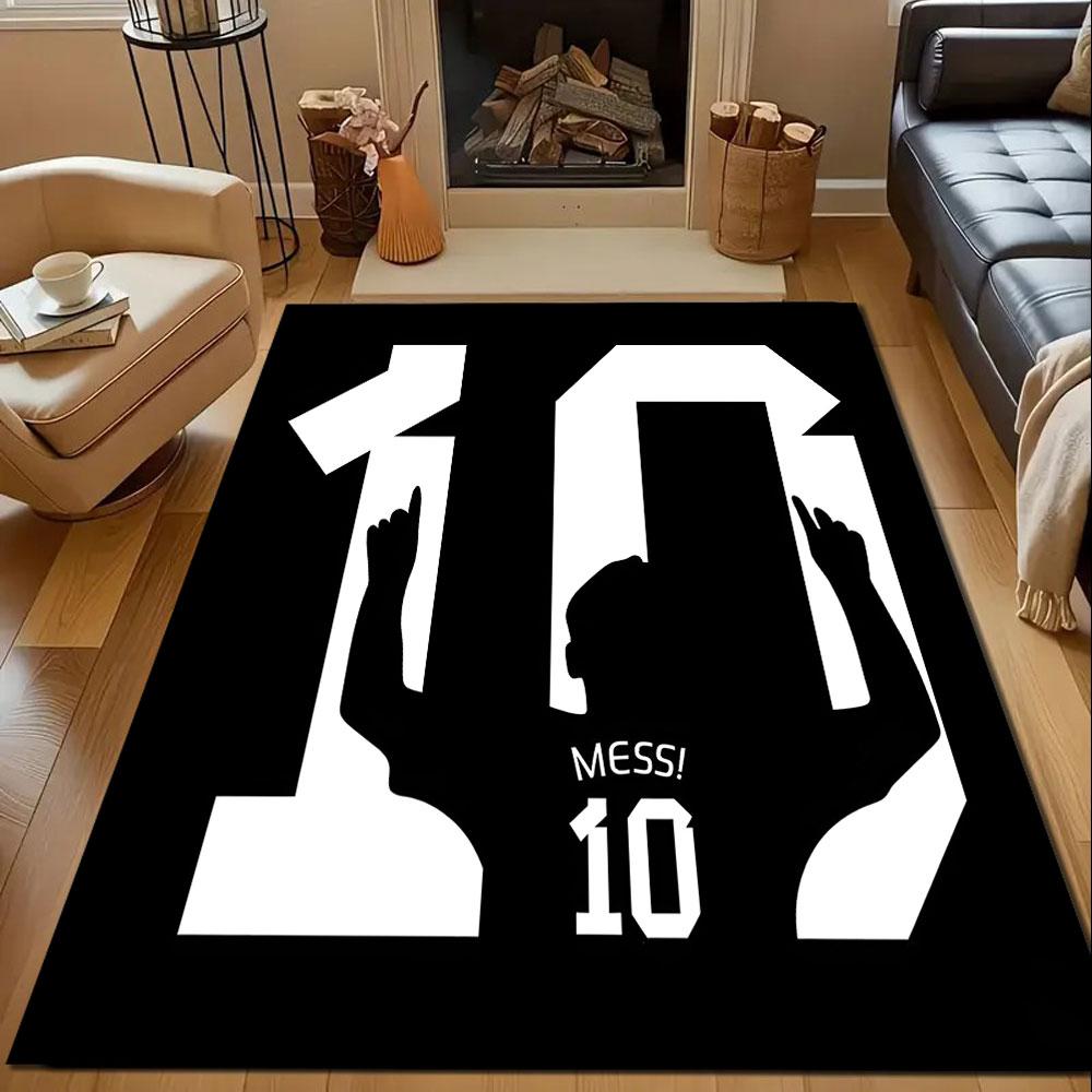 Number 10 Silhouette Celebration Patterned carpet, non slip mat suitable for living room and bedroom sofas