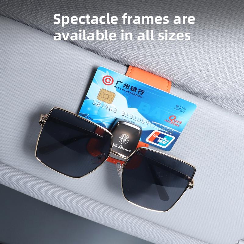 Car Sunshade Eyeglass Clip Card Storage Brace Accessories For Alfa Romeo 156 159 147 4C 8C 166 Giulia Giulietta Mito StelvioRG0