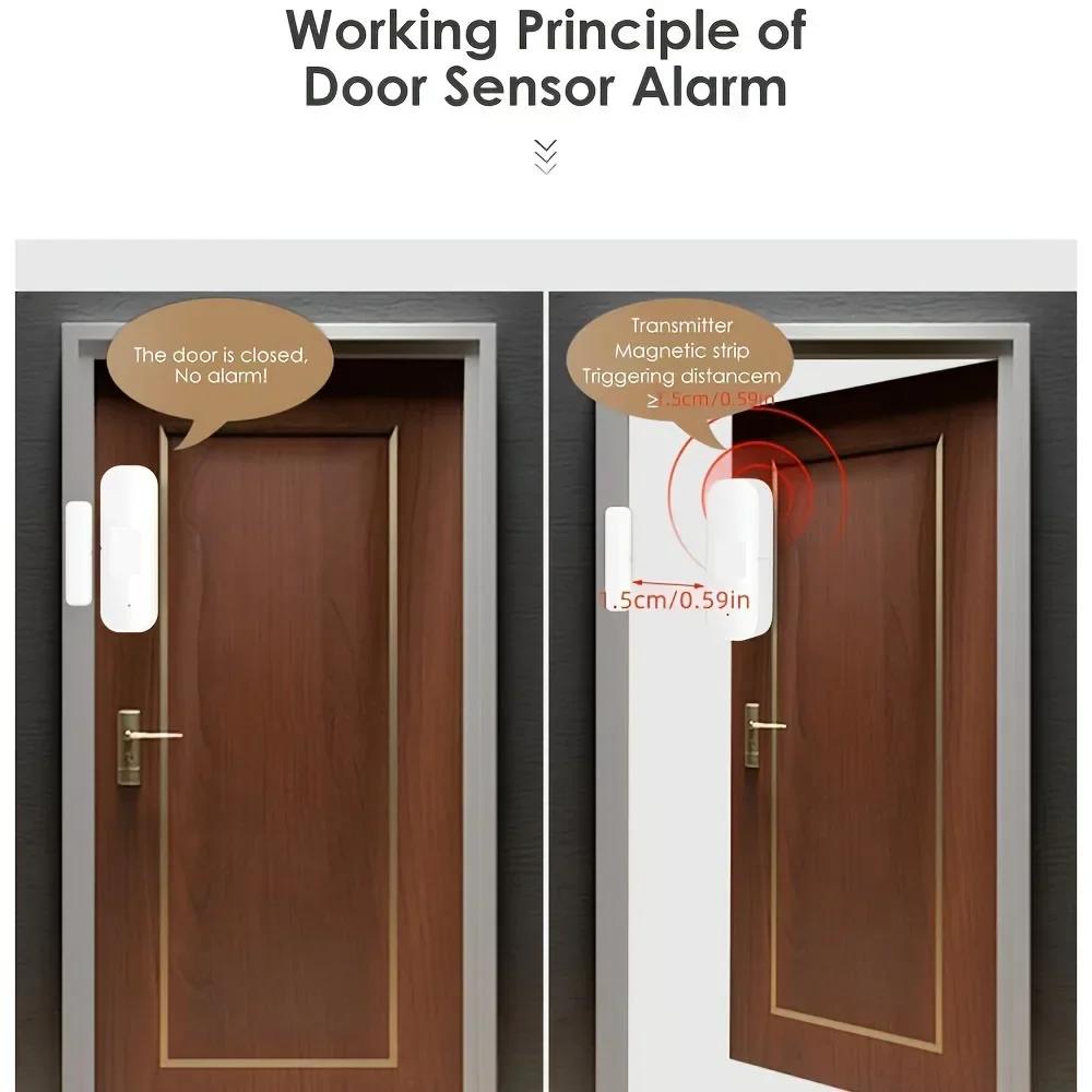 1-3pcs ZigBee Door Sensor Smart Home Window Entry Detector Tuya Smart Home Alarm System Voice Control Magnetic Security Sensor