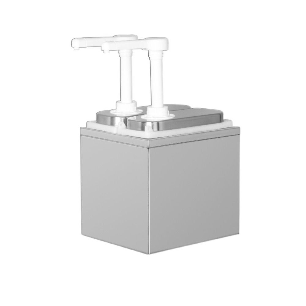 Stainless Steel Syrup Fructose Squeeze Bottle Hand Pressed Condiment Pump Dispenser Restaurant