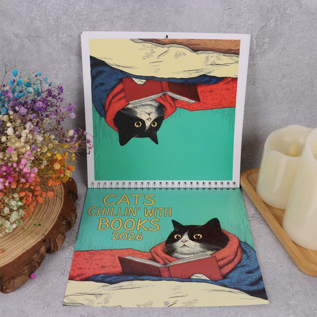 2026 Cartoon Cat Calendar Cat Theme Pattern Calendar Annual Monthly Planning Calendar Suitable For Bedroom And Study