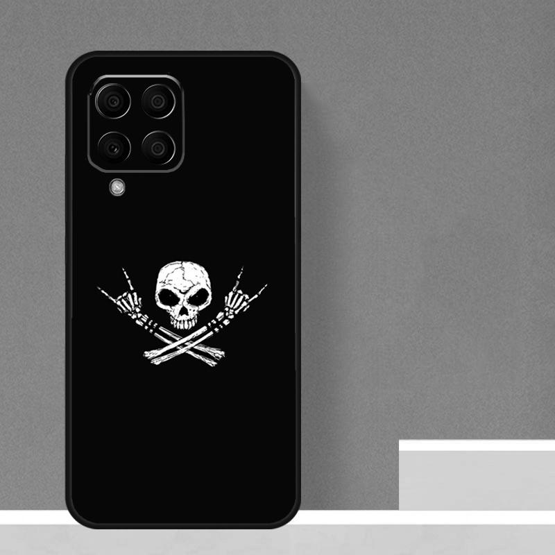 Rock and Roll Skull Case For Samsung Galaxy M23 M20 M32 M52 M56 M16 M36 M54 M34 M14 M35 M55 M15 M11 M31 M13 M53