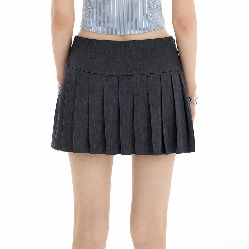 UNIFREE Sweet & Cool Bow Tie High-Waist A-Line Skirt