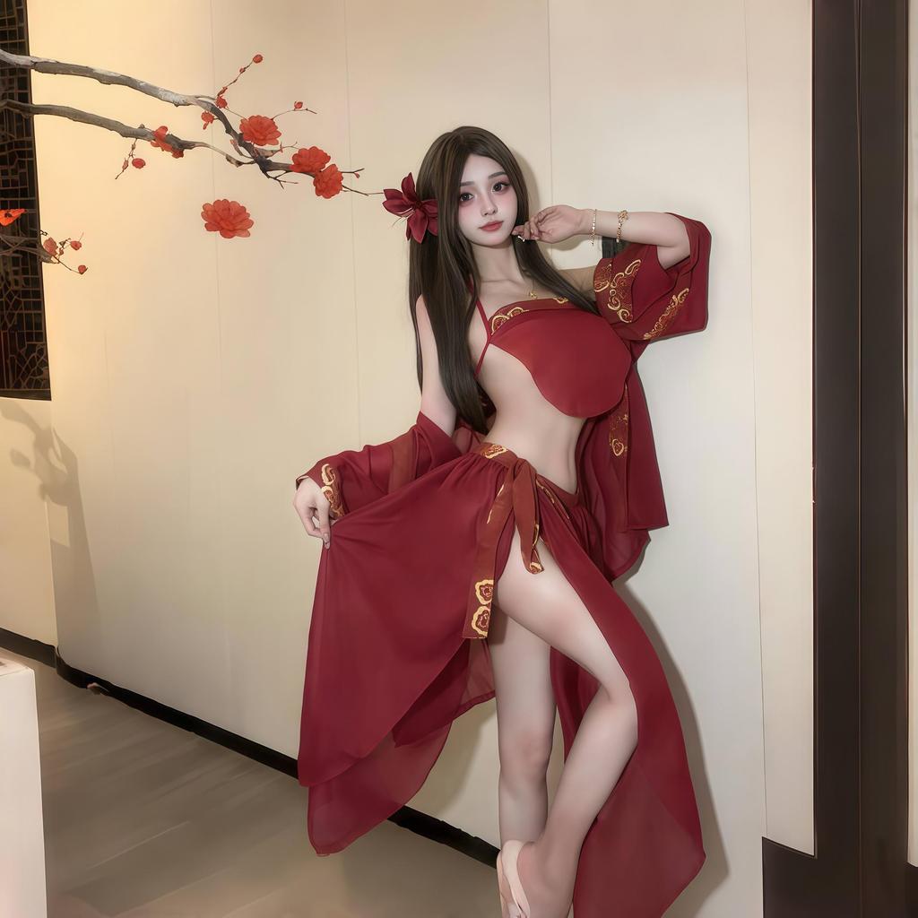 Ancient Style Noblewoman Embroidered Hanfu Lingerie Set