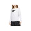 Logo Print Pullover Crew Neck Long Sleeve T-Shirt Women Tops White FJ0442-100