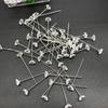 50/100Pieces Diamond Head Pushpin Transparent Map Pin for Cork Board Sewing Pins for Fabric Clothing DIY Sewing Crafts