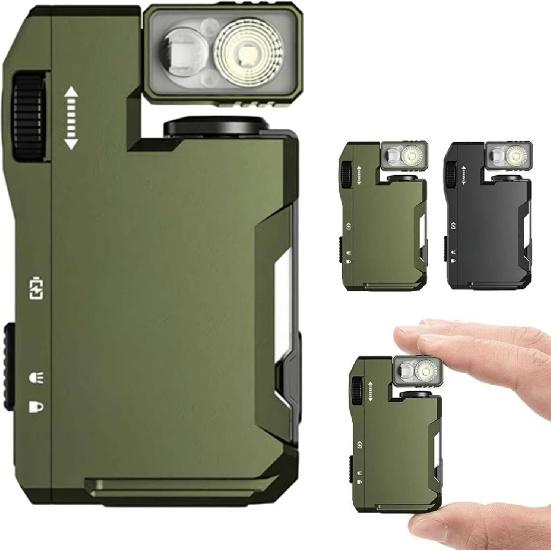 G5 Magnetic Mini Flashlight - 400 Lumens Rechargeable EDC Flashlight with 180° Rotation & Dual Light, IP68 Waterproof Thin Design -1.47×2.44 Inch