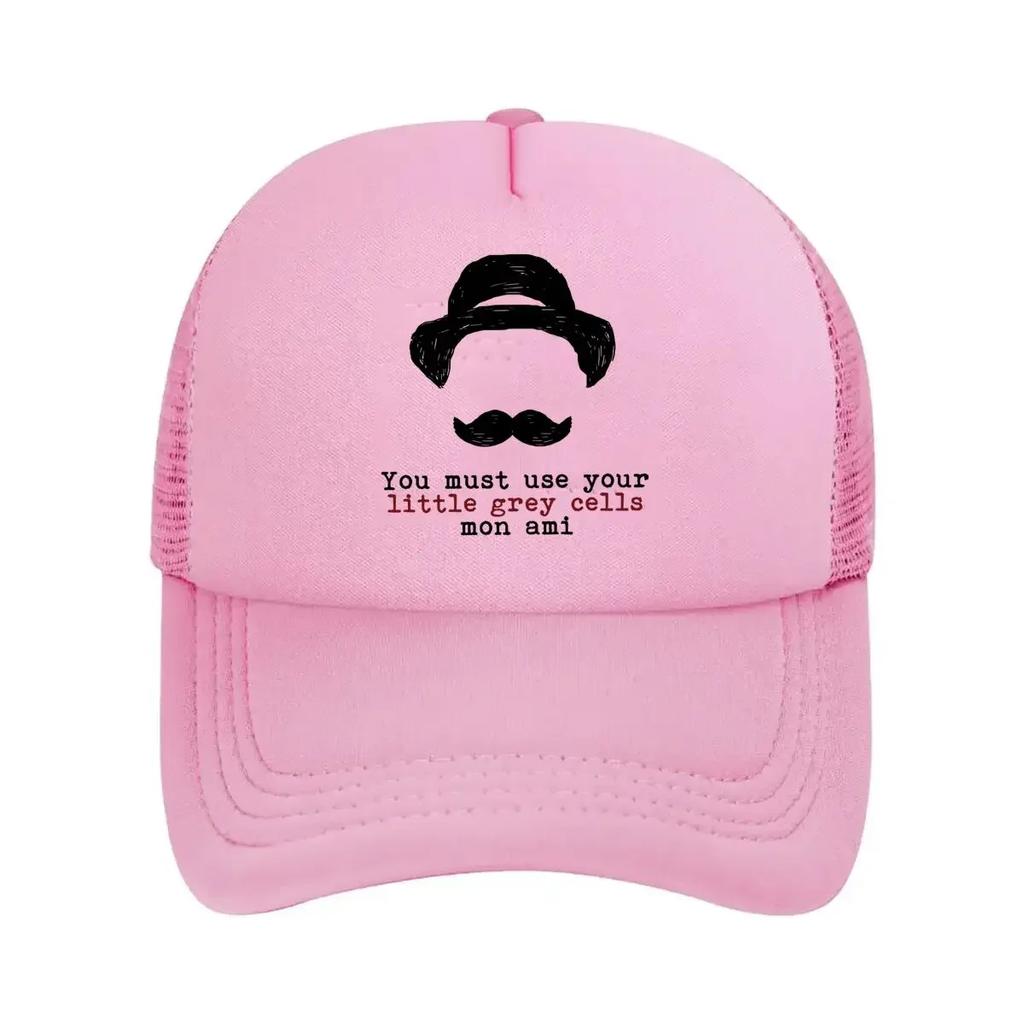 Silhouette with Hat and Moustache  Inspirational Quote Mesh Baseball Cap