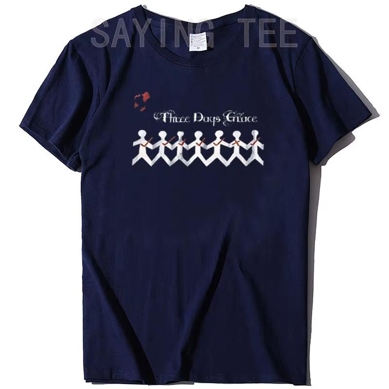 

Three Days Grace Albums One X Poster Shirt Men Guys T-Shirt Crew Neck Short-Sleeve Tops Classic Custom Tees Streetwear Clothes 4XL