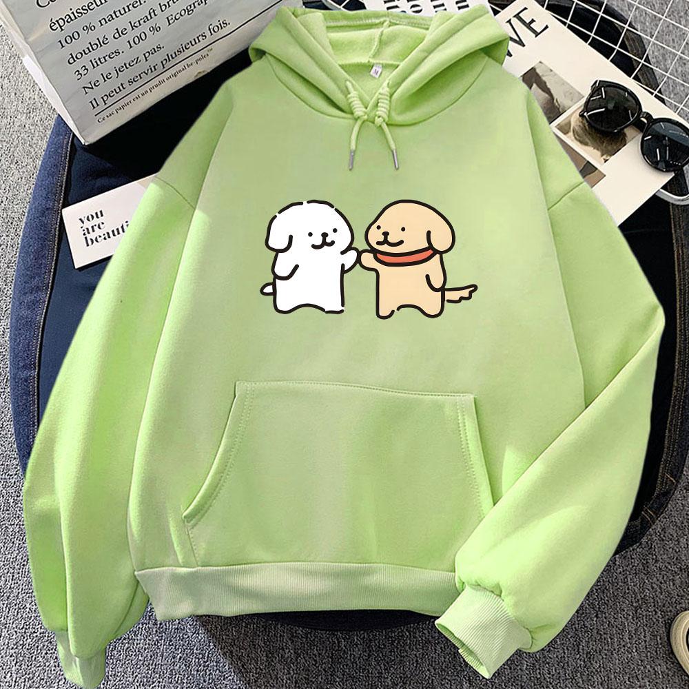 Puppy Maltese Dog Printing Hoodies Kawaii Graphic Women/Men Sweatshirts Long Sleeve Clothing for Girls Cute Graphic Winter Hoody